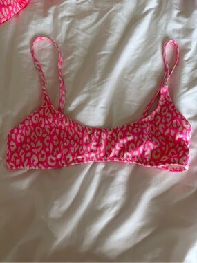triangl swimwear Hot Pink Leopard Print Bikini